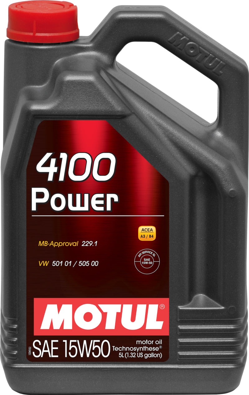 Motul, Motul 100273 - 5L Engine Oil 4100 POWER 15W50 - VW 505 00 501 01 - MB 229.1