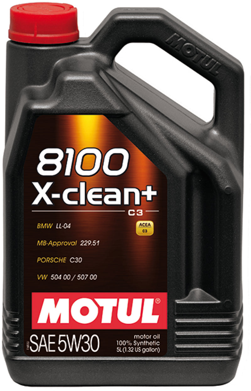 Motul, Motul 106377 - 5L Synthetic Engine Oil 8100 5W30 X-CLEAN Plus - Case of 4