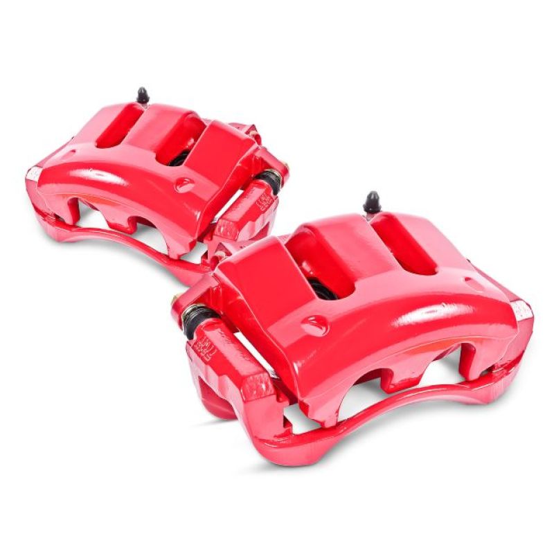 PowerStop, Power Stop 00-06 Audi TT Quattro (w/Non Vented Rotors Only) Rear Red Calipers w/Brackets - Pair