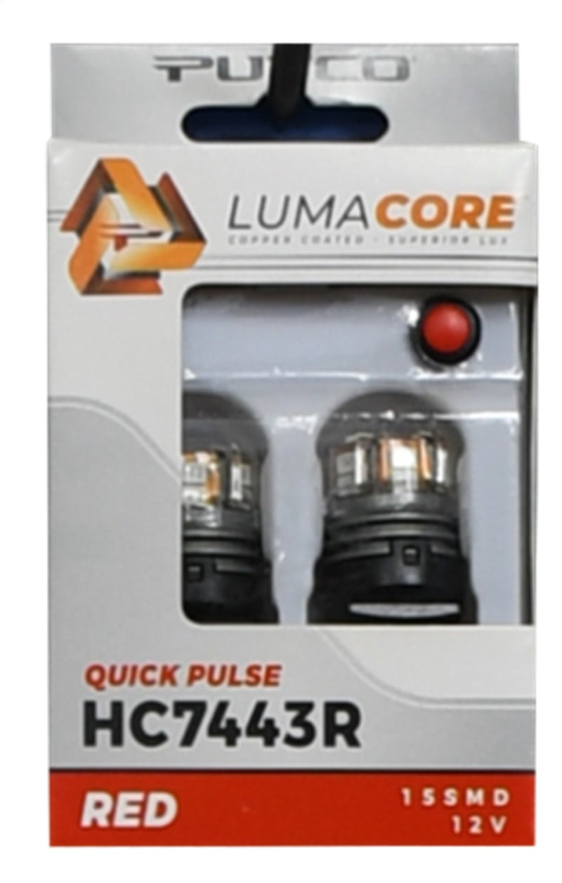 Putco, Putco HC7443R - LumaCore 7443 Red - Pair (x3 Strobe w/ Bright Stop)