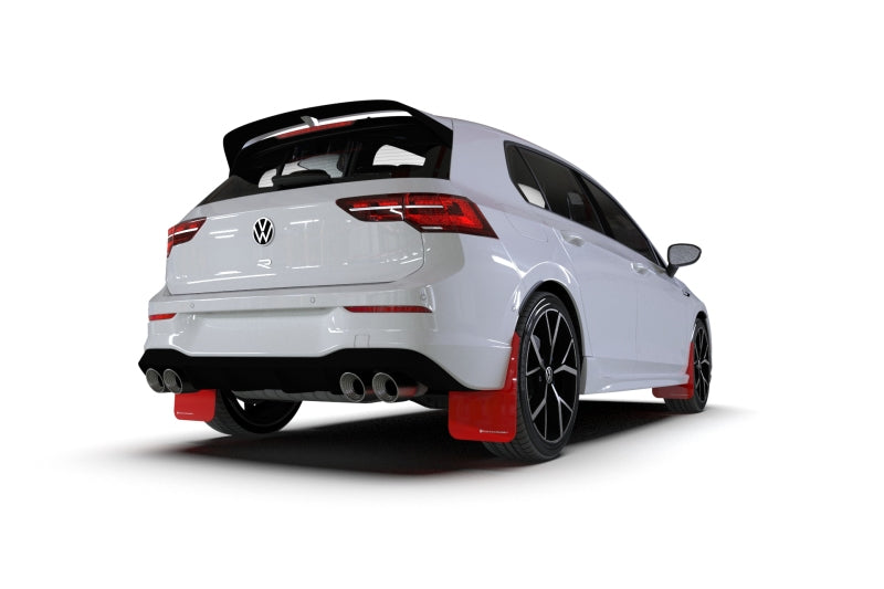 Rally Armor, Rally Armor 2022 MK8 Volkswagen Golf GTI/R Black UR Mud Flap w/ Gray Logo