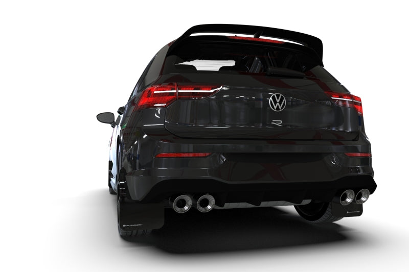 Rally Armor, Rally Armor 2022 MK8 Volkswagen Golf GTI/R Black UR Mud Flap w/ White Logo