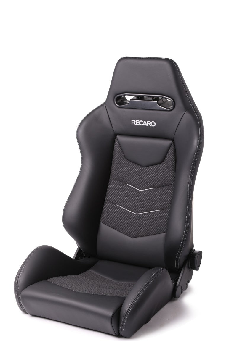 Recaro, Recaro Speed V Driver Seat - Black Leather/Cloud Grey Suede Accent