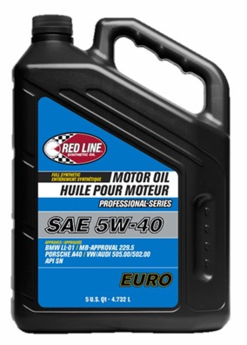 Red Line, Red Line 12905 - Professional Series Euro 5W40 Motor Oil - 5 Quart