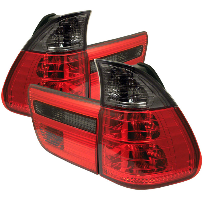 SPYDER, SPYDER 5000842 -Spyder BMW E53 X5 00-06 4PCS Euro Style Tail Lights- Red Smoke ALT-YD-BE5300-RS