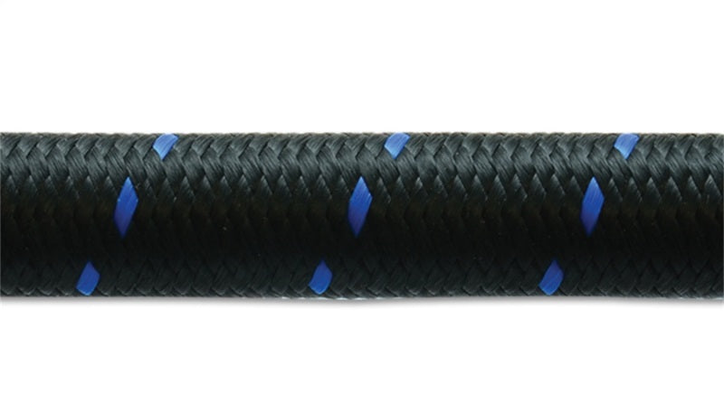 Vibrant, Vibrant -10 AN Two-Tone Black/Blue Nylon Braided Flex Hose (2 foot roll)