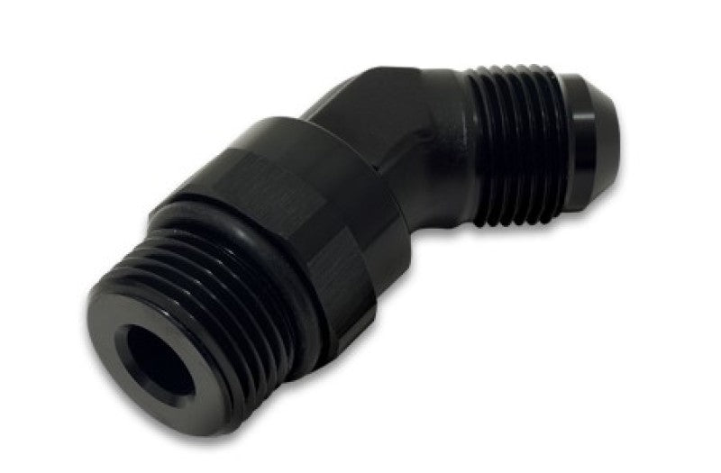 Vibrant, Vibrant -10AN Male to Male -8AN Straight Cut 45 Degree Adapter Fitting - Anodized Black