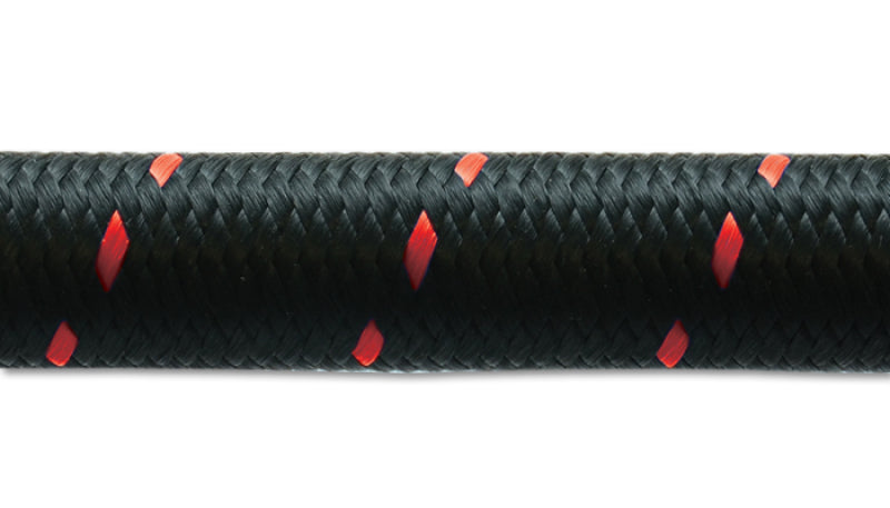 Vibrant, Vibrant 11970R - -10 AN Two-Tone Black/Red Nylon Braided Flex Hose (10 foot roll)