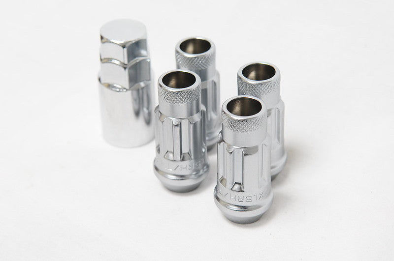 Wheel Mate, Wheel Mate 32901SS - 12x1.25 48mm Muteki SR48 Silver Open End Locking Lug Nut - Set of 4