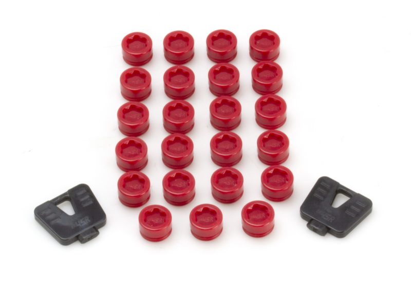 Wheel Mate, Wheel Mate 33100R - SR45R Caps Set of 20 - Red