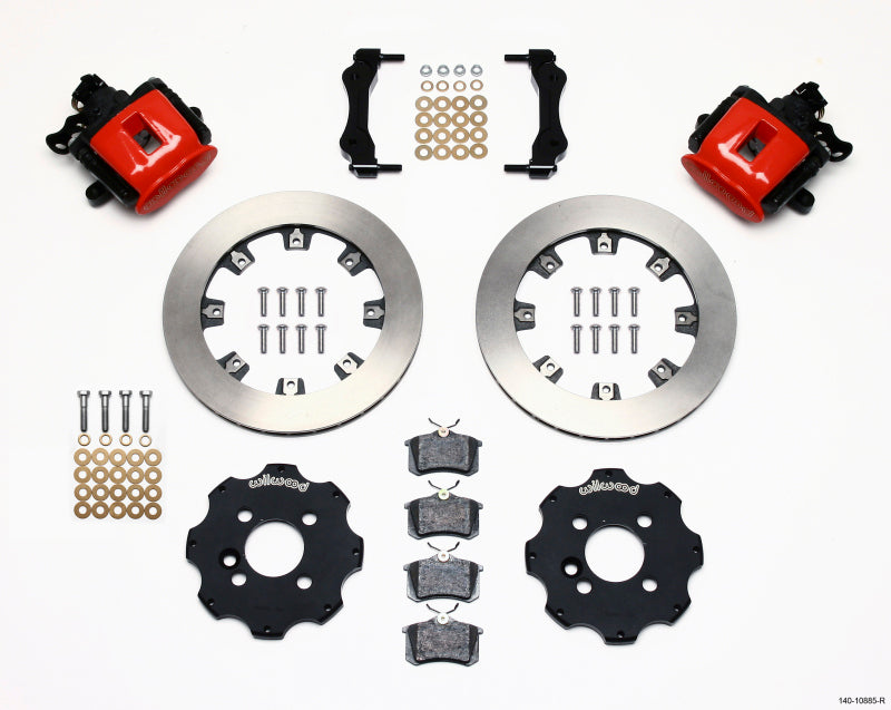 Wilwood, Wilwood 140-10885-R - Combination Parking Brake Rear Kit 11.75in Red Mini Cooper (Requires 17in Wheels)