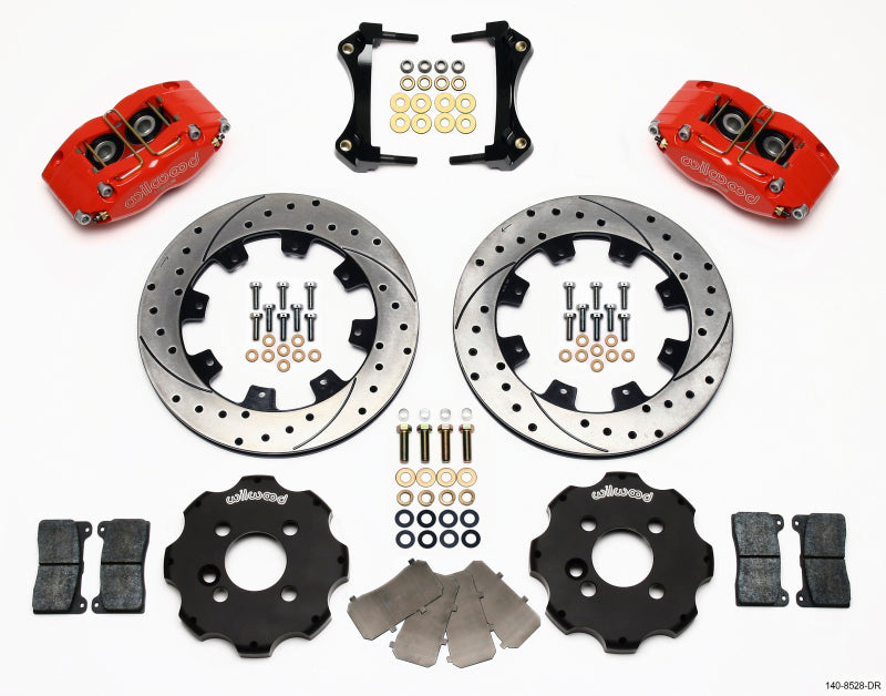 Wilwood, Wilwood 140-8528-DR - Dynapro Radial Front Kit 12.19in Drilled Red Mini Cooper