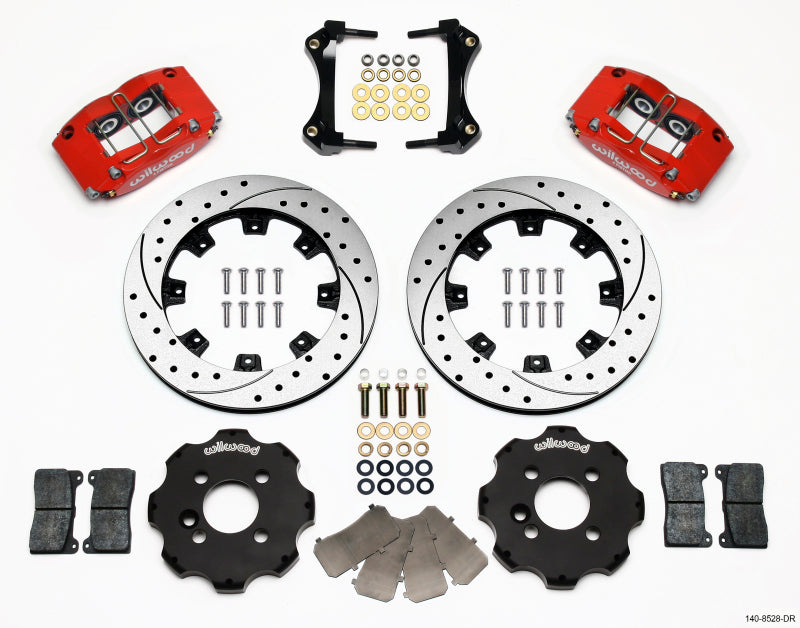 Wilwood, Wilwood 140-8528-DR - Dynapro Radial Front Kit 12.19in Drilled Red Mini Cooper