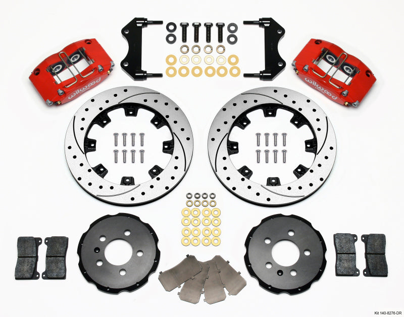 Wilwood, Wilwood Dynapro Radial Front Kit 12.19in Drilled Red 99-03 Jetta IV & Golf IV